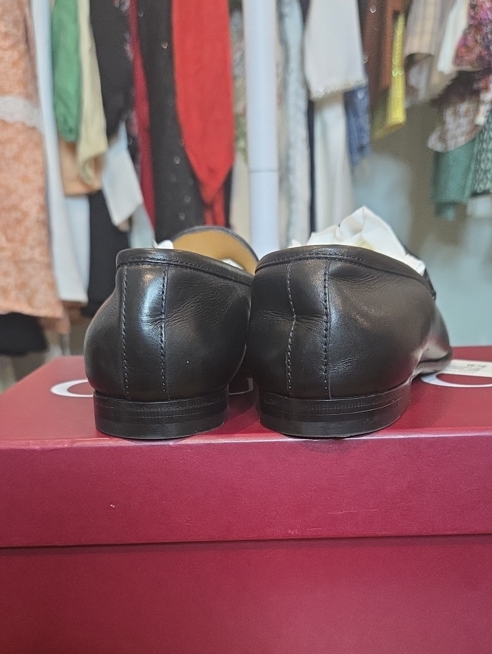 Gucci Black Women's Leather Loafers Sz 37 - Picture 13 of 16